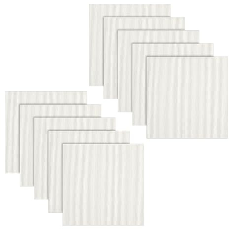 LUPATDY Lot de 10 10 Dalles de Moquette Autoadhésives 50 x 50 cm - 2,5 ㎡, Tapis de Sol Antidérapant pour Intérieur, Feutre Aiguilleté, Tapis pour Bureau et Usage Commercial (Beige)