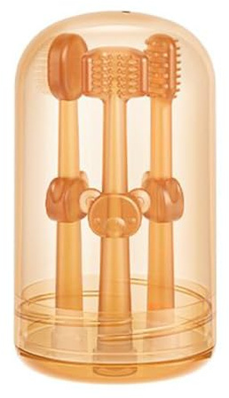 Miyanvuo Brosse à Dents pour Chien | Nettoyage Dentaire pour Chiens,Kit de 3 Brosses à Dents pour Hygiène Buccale Chiots Grandes Races Races Moyennes et Petites Maison et Voyage