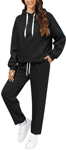 BAUENIEROY womens clothes,winter clothes for women,fleece womens,Lounge Wear Sets For Women UK Tracksuit 2 Piece Ladies Tops Coat Fall Fleece Tracksuits Hoody Trousers Fashion Outfits Clothing