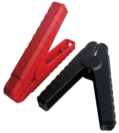 Pinzas de Cobre Resistente para Coche, 200 A, Óptimas para Baterías de Vehículos, Cable de Arranque de Alta Conductividad, Juego de Pinzas Grandes para Baterías con Excelente Sujeción 1 Roja y 1 Negra