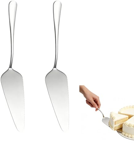 HoxzoDa 2 pala per torta con tagliente paletta per torta seghettata 23 cm utile per tagliare e servire, design robusto e resistente alla lavastoviglie per una lunga durata