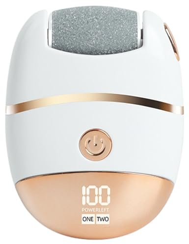 Rimuovi Calli Elettrico Ricaricabile Con Display Digitale, Smerigliatrice Elettrica Per Pedicure, Strumento Di Cura Dei Piedi Per Talloni Secchi E Screpolati,Portatile Con Ricarica USB‑C 8,7x6,6x2,9cm