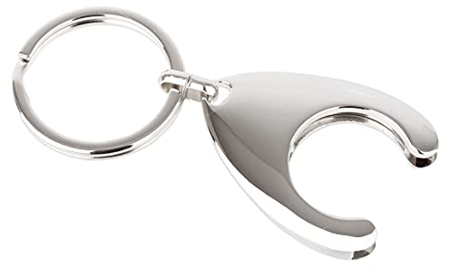 £1 Coin Key Ring Trolley Token Metal Holder Keyring