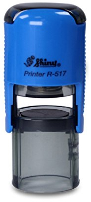 Runder Stempel Ø 17mm personalisieren mit eigenem Text und Symbol - Selbstfärbender Stempel Shiny R-517 selbst gestalten mit kleinen Symbolen