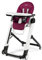 Peg Perego Siesta Follow Me - Berry - Design-Hochstuhl mit Baby-Liegefunktion und Stop&Go-System mit Memory-Funktion, Lederimitat-Bezug, magenta