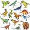 Patches zum Aufbügeln, Woohome 14 Stück Dinosaurier Aufnäher Applikation Flicke Nähen Sie Dekorationsapplikationen Aufkleber für Jeansjacke, Kleidung, Mützen, Reparieren Sie das Loch