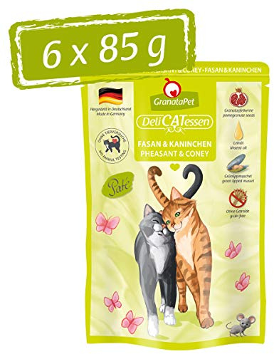 GranataPet Delicatessen - Nourriture Humide pour Chats et Lapins - Nourriture pour Les Gourmets - Sans Céréales et Sans Sucre Ajoutés - 6 x 85 g