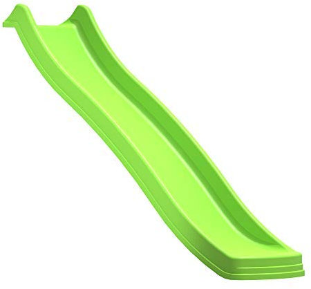 Rebo® Universal Children’s Plastic Garden Wave Slides - 8ft / 2.2m Light Green Slide | Gentle Wave Shape, Quick and Easy Installation, Plastic | OutdoorToys |