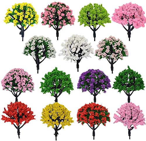 Cayway 15 Pz Modelo de Árbol, 6CM Árboles en Miniatura Árboles Modelismo Pequeñas Árbol Diorama de Paisaje de Ferrocarril Árboles para DIY Paisaje