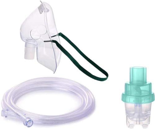 Wonder Care Kit nébuliseur avec maschera nébuliseur, inalatore, accessori di qualità farmaceutique, tube souple, tazza vaporisateur – Lot de 2 (adulti + enfant)