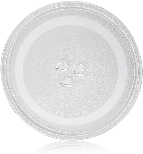 ADERTOS Mikrowellenteller 27cm Mikrowelle Glasteller mit 3 Fixierern Ersatzteller Mikrowelle Drehteller Glasteller Drehteller Glasplatte für Mikrowellen Mikrowellenher
