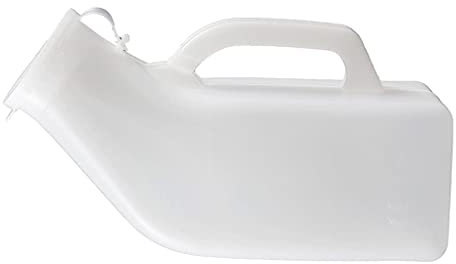 Urinoir portable portable pour homme Blanc 2000 ml avec couvercle