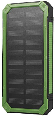 Solar Power Bank med Dubbla USB -portar, Bärbar Solladdare för Utomhuscampingvandring, Snabbt Laddande Solbatteri för Mobiltelefoner (DIY -kit, 4 färger) (Grön)