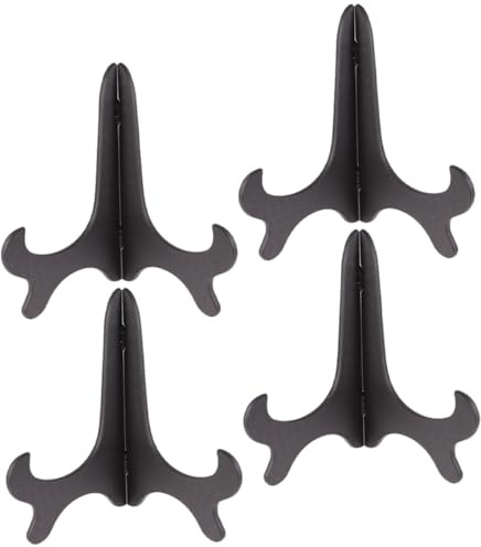 JECOMPRIS 4 Supports Assiettes Chevalet En Plastique 3.94X3.54X2.56In Présentoir Pour Plaques Photos Cartes Et Petits Objets Pour Maison Bureau Hôtel Mariage Banquet