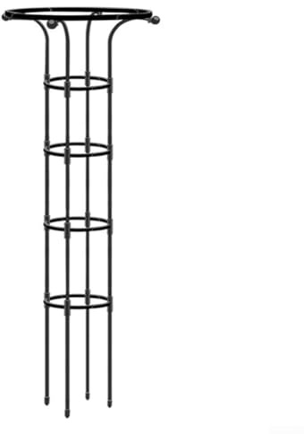 Traliccio da giardino in metallo, obelisco per piante rampicanti, supporto per piante per uso interno ed esterno, telaio verticale per viti, fagioli, piselli e fiori (95 cm)