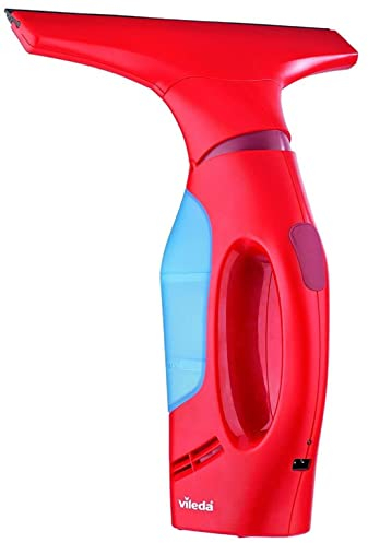 Vileda Windomatic Fenstersauger, mit flexiblem Kopf für streifenfreie Fenster, red