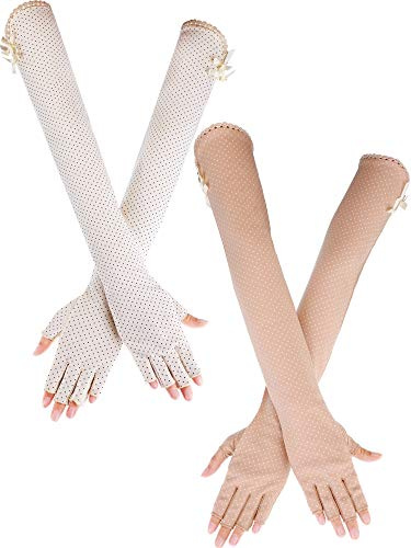 Chuangdi Women UV Protection Long Driving Gloves Touchscreen,None