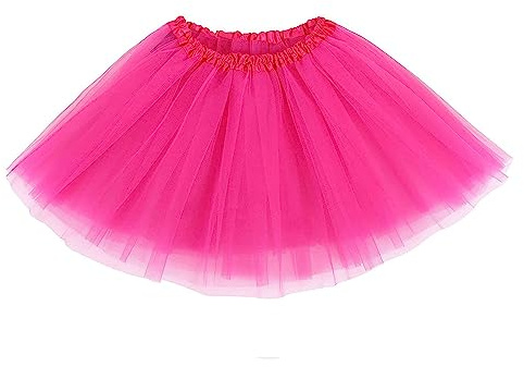 XINXIYAN Hot Pink Tutu for Women 5 Layers Mardi Gras Outfit Adult Halloween Costume Skirts Dress Party Favor Accessories