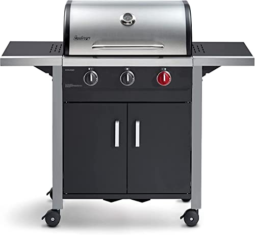 ENDERS - Barbecue Chicago 3 R TURBO - 3 brûleurs dont 1 brûleur turbo zone - Surface de cuisson 60 x 42 - Switch Grid - Jusqu'à 10 convives - 10,5 kW