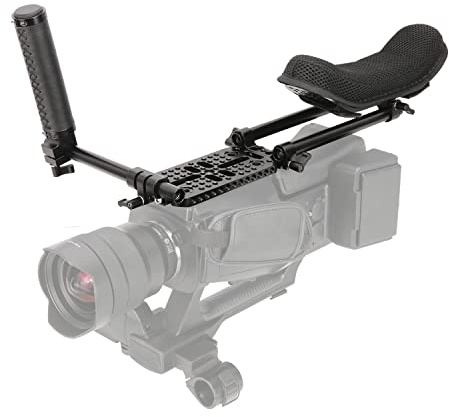 NICEYRIG 15mm Shoulder Mount Easy Movie Making Kit, Universal Shoulder Pad Rig DSLR Video Camera 15mm Rod Support System for Sony FS7/FS5/FX6/FX9/PXW-Z280-Z280V-Z190-Z150 and Panasonic - 542
