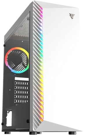 Tempest Shade Torre PC RGB, ATX, Cristal Templado, Alta Ventilación, USB 3.0, 4 Ventiladores 120mm Preinstalados, Torre Gaming Blanca