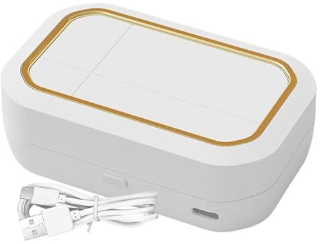 Soft Contact Lens Cleaner | Portable Ultrasonic Contacts | Cleaning Machine Contact Lens | Effective Quick Clean Care Contact Lens Machine, Solution Soak Case with Charger, Suitable for Colored, Hard