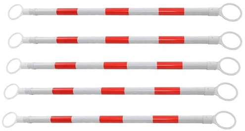 Barra de conos de tráfico Barra de cono de tráfico: 1,2-2,2 m, barra de conectores de cono de tráfico reflectante retráctil para conos de estacionamiento de plástico, cono escolar plegable(5 pcs)