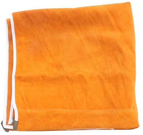 Gadpiparty 1 Pieza delantal mandil soldador Resistente hogar laboral trabajar taller abrigo de cuero de soldadura ropa protectora para soldar espesar la ropa de soldadura eléctrica Orange