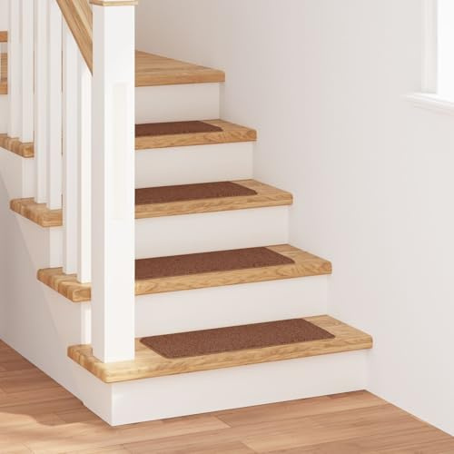 Gecheer Tappeti per Scale con Retro in Lattice Giallo 25x60 cm,Tappetini per Gradini Interni,Tappetini per Scale da Interno,Tappeti per Scale,Tappetini Antiscivolo Sicurezza,P4019810