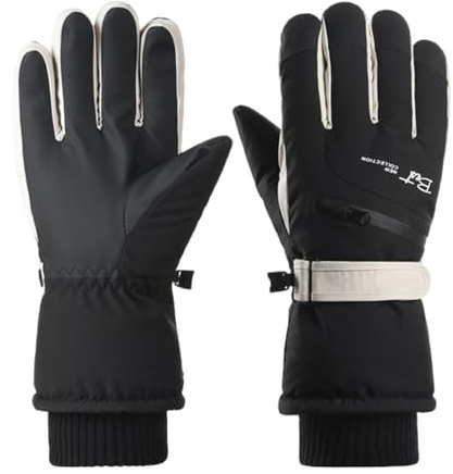 Gants de sport imperméables et antidérapants pour le ski et le snowboard pour femme avec embouts pour écran tactile