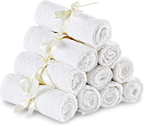 Utopia Towels Flannel Face Cloths 10 Pack - Premium Ultra Soft Face Towels made from Viscose and Cotton (25 x 25 cm, Reusable Washcloths) - Perfect for Sensitive Skin of All Ages