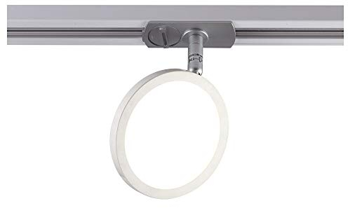 famlights Schienensystem 1 Phasen Spot in Silber mit Leuchtmittel in Weiß zeitlose Modern VITO GX53 Metall Wohnzimmer Schlafzimmer | 1-flammig