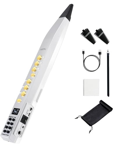 Instrument à vent numérique i8-Pro, instrument à vent électronique avec Bluetooth, 2 becs, 2 doigtés, 89 sonorités, 12 touches, prise casque, audio pour étudiants, adultes et débutants Blanc