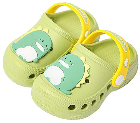 Meik Mangni Zoccoli per Bambini Sabot Estate Scarpe da Giardino Ragazzi Ragazze Antiscivolo Sandali da Spiaggia Carino Ciabatte Verde 25/26 EU