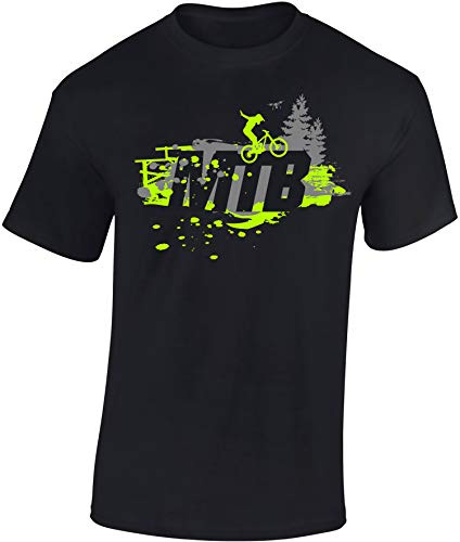 Baddery T-Shirt de vélo pour Enfant - „MTB“ (Black Opal 122/128)