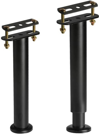 XiangJunly 2 patas de cama ajustables en altura de 25 – 42 cm, patas de cama de metal, soporte para cama de vigas centrales, patas de muebles, patas ajustables para estructura de cama, marco de cama