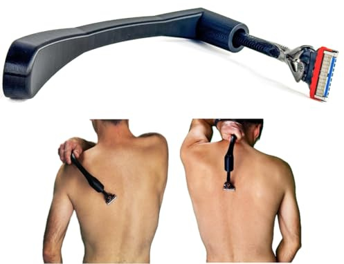 ShaveGrip Rückenrasierer Verlängerung – Rasiererhalter für Rückenrasur – Kompatibel u.a. mit Gillette Fusion5, ProGlide, Mach3 – Rasurhilfe – Made in Germany (mit Fixierungskeil)