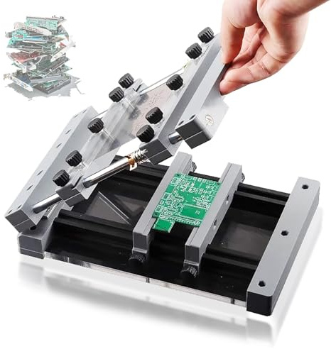 WHIPIN Macchina serigrafica con pasta saldante, piccolo tavolo da stampa per stencil SMT con funzione di fissaggio stencil, macchina serigrafica manuale con raschietto, per prototipazione di PCB