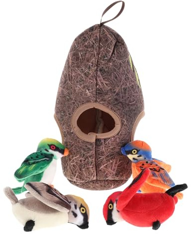 BESPORTBLE Interactif pour Chat en Peluche Oiseau Couineur à Mâcher Résistant pour Chats D’Intérieur Jeu Stimulant L’Instinct Lot de 1 Set de pour Chatons Joueurs et Exercice en