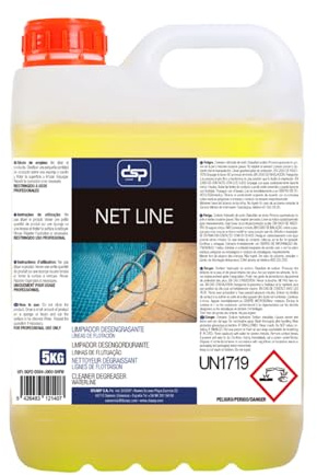 Limpiador DESENGRASANTE LÍNEAS DE FLOTACIÓN Piscinas NETLINE Potente Limpiador alcalino Especial para líneas de flotación de Piscinas. Elimina eficazmente cremas y Manchas metálicas - Formato 5L