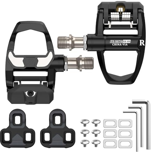 AEYINO 9/16 Nylon Road Bike Clipless Pedals with Cleats