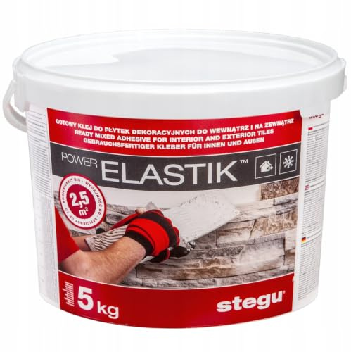Stegu Powerelastik Colle Carrelage Résistant Gel Extérieur 5kg | adhesif ciment terrasse cloture logement
