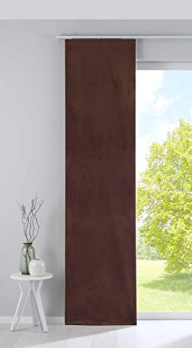 Gardinenbox: tenda a pannello Milano in velluto, opaca, asta di contrappeso, colore grigio talpa, altezza x larghezza 245x60 cm