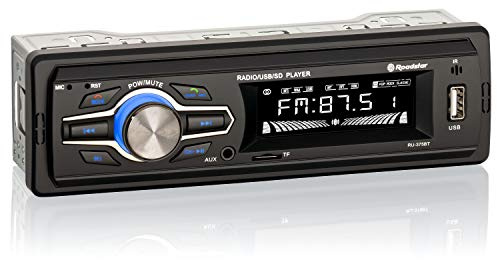 Roadstar RU-375BT Radio Coche Digital AM / FM, Bluetooth Llamadas Manos Libres, Autoradio Stéreo, Puerto USB, Lector Tarjeta TF, Reproduce MP3, Pantalla LCD, Mando a Distancia