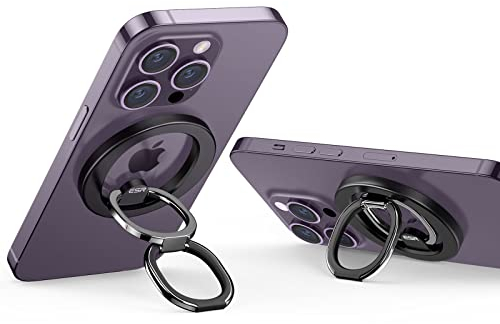 ESR Handy Ring Halterung Magnetisch für MagSafe,Verstellbarer Ständer Handy Griff Fingerhalter für iPhone Air/17/16/15/14/13/12/Google Pixel 10/Samsung/Android,alle Smartphones,2 Metallringe enthalten