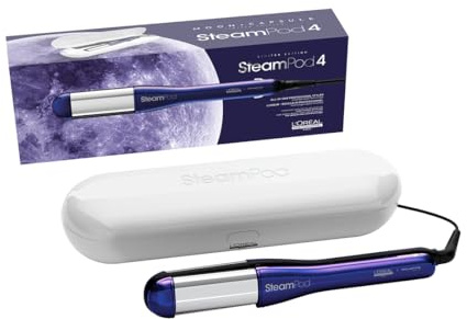 L'Oréal Professionnel SteamPod 4 Moon Capsule Limited Edition, Piastra per Capelli Professionale Tutto in Uno, Con Tecnologia a Vapore, Per Look dal Liscio al Riccio, Per Tutti i Tipi di Capelli