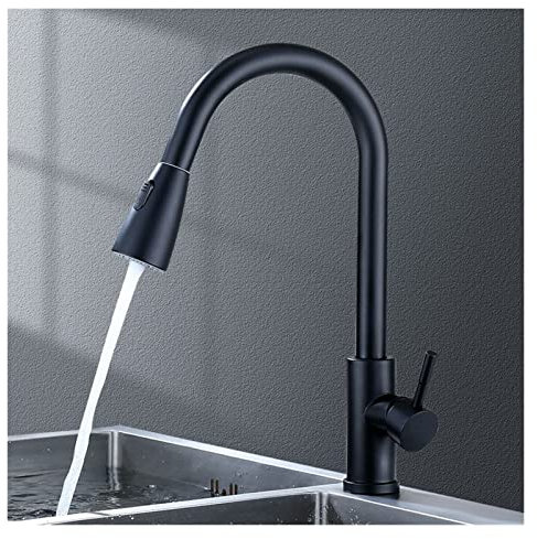 CLRAWSHB Küchenarmatur ausziehbarer Einlochgriff schwenkbar 360 Grad Spülbeckenarmatur Wasserhahn Badezimmer Dusche Sprinkler Ablaufarmatur