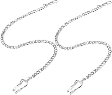 GALPADA 2pezzi Catenina per Uomo per Orologio da Tasca Catena Regolabile per Pantaloni Cinture Jeans e Chiavi