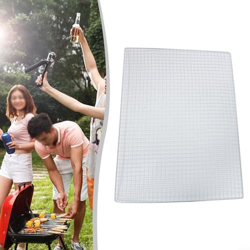 Rejilla de malla para barbacoa de acero inoxidable para cocinar uniformemente y mejor flujo de aire (50 x 38 cm)