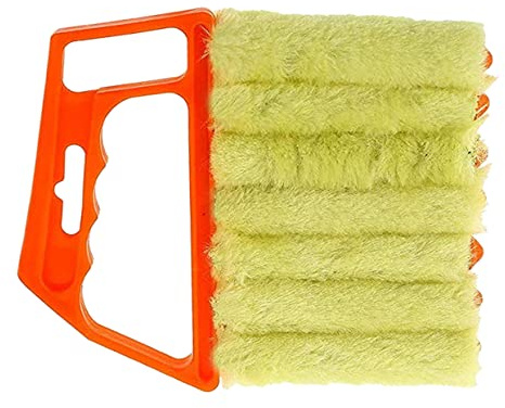 BIUDECO Spazzola Pulire Persiane e Finestre Handheld Denti Per Pulizia Rapida Di Tapparelle Microfibra Lavabile e Resistente Per Persiane Tende e Condizionatori